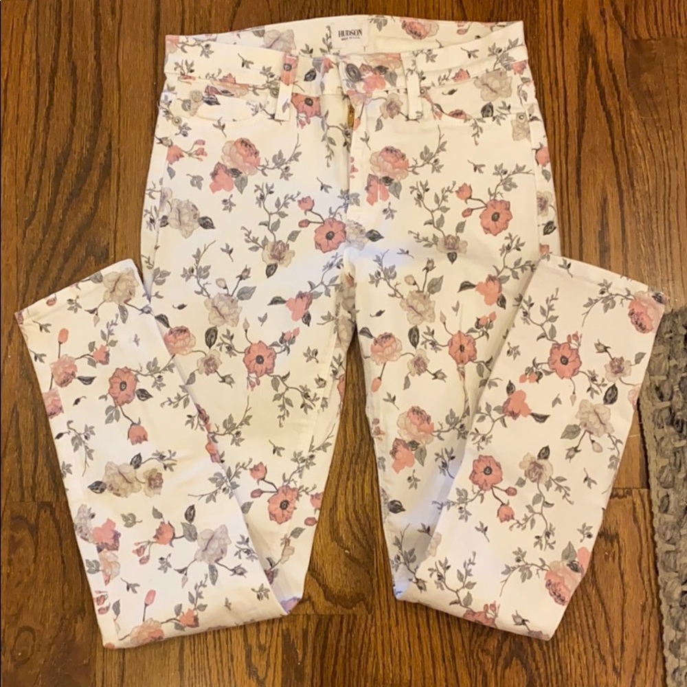 Hudson floral skinny jeans
